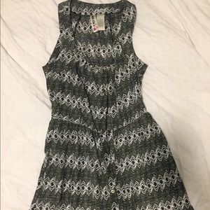 Black and white tribal print dress